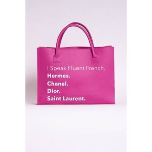 LA Trading Co Women’s Magenta Pink Lavish Living Modern French Designer Tote